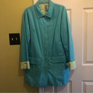 Lilly Pulitzer Coat Lined with Palm Tree Printed Fabric.